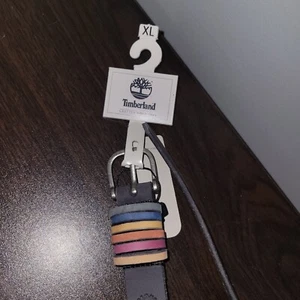 Timberland Womens Casual Leather Belt 25MM Rainbow Keeper XL NWT - Picture 1 of 5