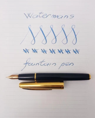 WATERMAN MASTERPIECE JIF-MATIC FOUNTAIN PEN 14K FLEX NIB WRITING SET VTG BOXED - Image 1 of 4