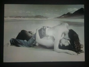 Leidenschaft Bertram Bahner Druck auf Wòod 15 x 11 sexy Paar küsst am Strand  - Bild 1 von 7