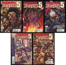 Marvel Zombies 5 Comic Set 1-2-3-4-5 War of the Worlds Machine Man Howard Duck