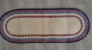 Akzent Teppich Feier Jute Americana oval 34" x 13,5" Indien - Bild 1 von 5