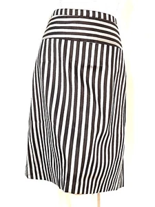 100 % Seide grau schwarz gestreift Rock 32" Taille, 27" lang, neu Handarbeit  - Bild 1 von 6