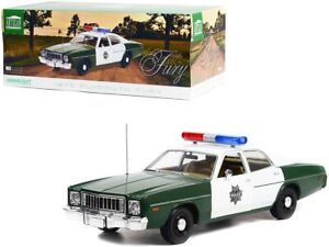 1975 Plymouth Fury Green and White "Capitol City Police" 1/18 Diecast Model Car