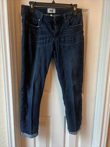 Paige Kylie Crop Denim Women’s Dark Wash Blue Jeans Pants Size 28 Made In USA - Picture 1 of 9