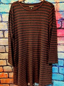 Toad & Co Dress Womens XL Blue & Red Stripe Long Sleeve Sustainable Dress - Picture 1 of 8