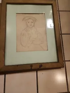 Jean Baptiste Camille Corot Mädchen in Barett Kunstdruck gerahmt - Bild 1 von 3
