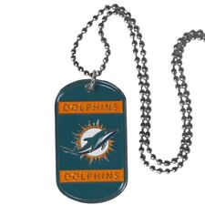 NFL Sports Team Neck Tag Engravable Dogtag Necklace Miami Dolphins