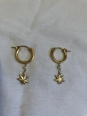 Pendientes de aro de oro 420 con perlas Foto 1 de 2