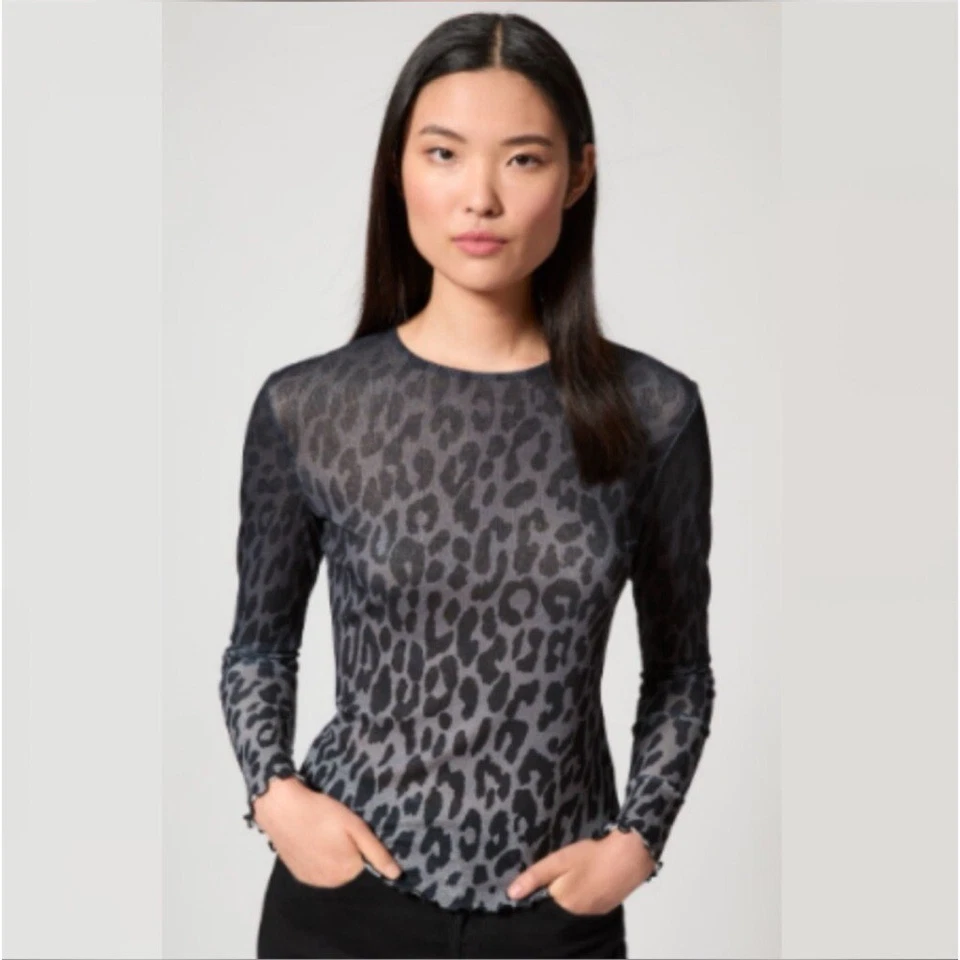 Adrienne Landau Leopard Ombré Long Sleeve Top - Small $299 - Image 1 of 1