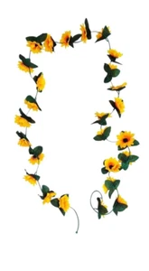 Künstliche Sonnenblumengirlande 230 cm hängende Ranke 26 Köpfe Sonnenblume - Bild 1 von 1