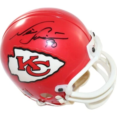 Casco mini réplica VSR4 de los Kansas City Chiefs firmado por Neil Smith Beckett 44211 Foto 1 de 4
