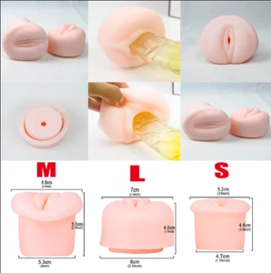 Realistic Silicone Sleeve Insert Penis Dount Enlagement Vacuum Pump Replacement - Picture 1 of 21