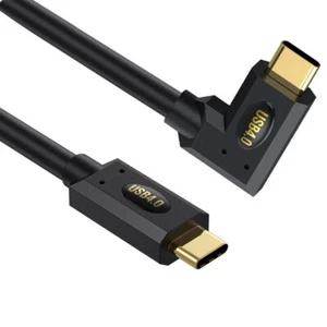 Cable USB-C de transmisión de alta velocidad USB4 240W 40 GBPS 8 K 60 HZ ángulo derecho izquierdo - Imagen 1 de 3