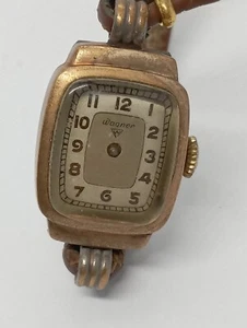 VINTAGE Wagner Art deco Military Tank NICE STRAP cal. Durowe 50 from 1940 WWII - Picture 1 of 13