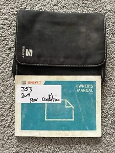 SEAT IBIZA OWNERS MANUAL HANDBOOK FOLDER WALLET BOOK PACK- poor condition - Picture 1 of 1