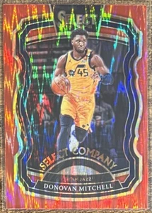 2020-21 Panini Select Donovan Mitchell Select Company Red Shimmer #3 Utah Jazz - Picture 1 of 2