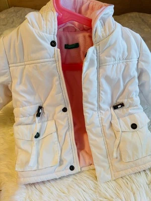 Baby Girl  Jacket Coat 9M White Warm Outerwear Foto 1 de 3