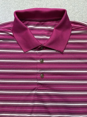 Pebble Beach Polo Shirt Adult Extra Large Pink Golf Performance Stretch Mens - Image 1 of 4