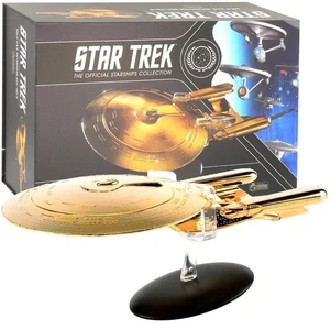 Oro EE. UU. Enterprise NCC-1701-D Ship XL EDITION (Eaglemoss / Star Trek) - Imagen 1 de 10