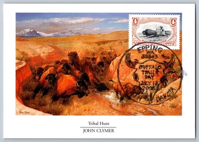 #3209c Trans-Mississippi 4c Hunting Buffalo Maxi Card w/Pictorial Cancel - Image 1 of 2