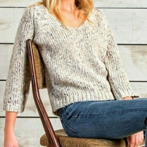 Anthropologie Pullover Gr. S Alpaka Fairycore von LILLA P V-Ausschnitt Old Money - Bild 1 von 12