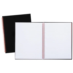 Black n' Red Letter Size Legal-Ruled 70-Sheet Business Notebook, Black/Red - Picture 1 of 8