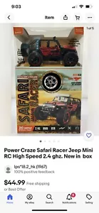 Power Craze Safari Racer Jeep Mini RC High Speed 2.4 ghz. New in box - Picture 1 of 1
