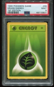Pokemon Grass Energy #99 Base Set Shadowless 1st Edition GREY STAMP - MINT PSA 9 - Bild 1 von 2