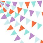 Vibrant 10M/33Ft Fabric Bunting Banner for Wedding and Party Finishing