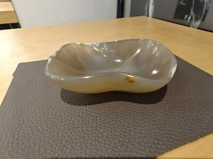 Chinese Carved Agate Brush Washer L10cm X H8cm - Picture 1 of 17