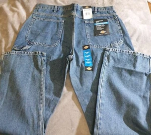 Pantalones de mezclilla Dickies para hombre carpintero azul pierna recta calce relajado talla 38x34 nuevos con etiquetas - Imagen 1 de 11