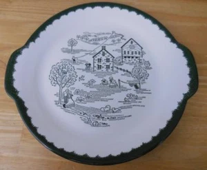 Plato de cena Harmony House China 'Country Side' 10,5" - Escena de granja, casas - Imagen 1 de 6