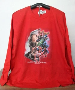 STAN LEE THANKS FOR THE MEMORIES 1922-2018 Long Sleeve T-Shirt  4XL, Red - Picture 1 of 12