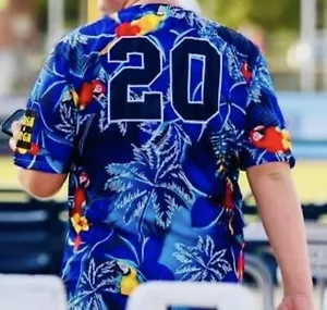 (1) /1000 RARE HAWAIIAN FAREWELL YEAR MISSISSIPPI BRAVES XL #20 JERSEY /SCHEDULE - Picture 1 of 5