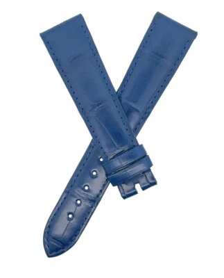 Chopard 20mm x 16mm Blue Alligator Shiny Watch Band Strap B0201-0345 - Image 1 of 3