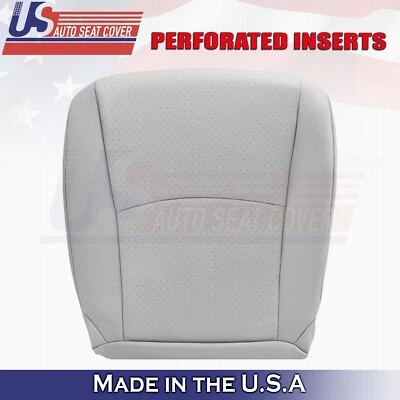 2004 2005 For Toyota Highlander Driver Bottom Perforated Leather Seat Cover Gray - Image 1 of 3