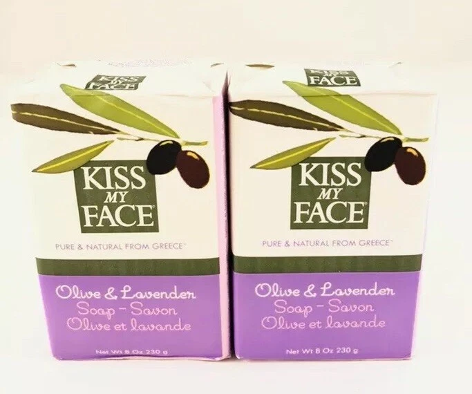 Лот из 2! KISS MY FACE ОЛИВКОВОЕ МАСЛО И ЛАВАНДА бар мыло 86% чистое оливковое масло редкая! - Изображение 1 из 1