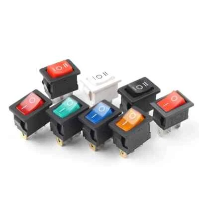 2 Position Rectangular Rocker Switch 2/3 Pin 250V 6A KCD1 ON OFF - Image 1 of 4