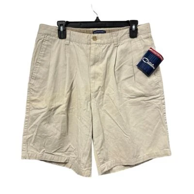 VINTAGE CATALINA NAVIGATOR Short Bermuda Mens 34 Beige Pleated Front New - Image 1 of 4