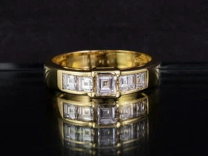 Diamant Carre Ring ca. 0,95ct   750/- Gelbgold - Bild 1 von 9