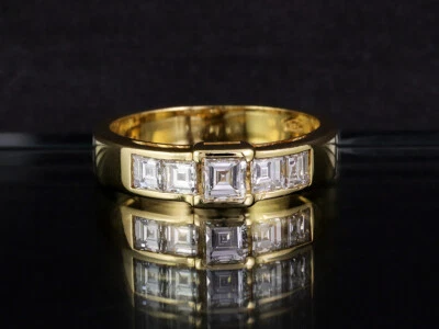 Diamant Carre Ring ca. 0,95ct   750/- Gelbgold - Bild 1 von 4