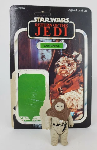 Chief Chirpa Ewok Complete 65 Back 1983 Star Wars ROTJ Vintage No Repo Cover