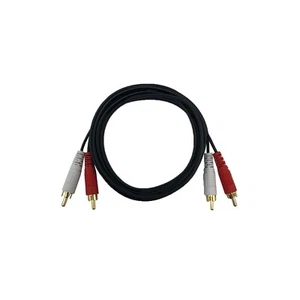 Cavo cavo audio stereo premium 5 piedi 2 RCA a 2 RCA placcato oro RCA maschio L/R Stati Uniti - Foto 1 di 7