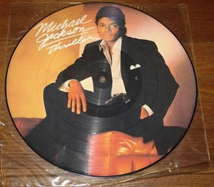 MICHAEL JACKSON ~ THRILLER ~ UK LP PICTURE DISC WITH ORIGINAL PVC SLEEVE - Picture 1 of 2