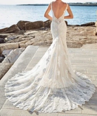 Lace Wedding Dress (Eddy K's Filipa) size 12 - Image 1 of 4