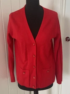 Vintage ladies Caprice cardigan size 12 with pockets and gold trimmed buttons - Picture 1 of 5