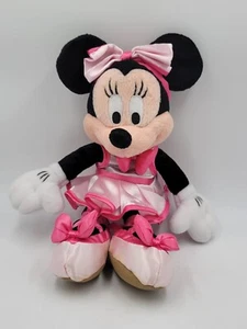 DISNEYLAND DISNEY WORLD 9” MINNIE MOUSE Pink Tutu Ballerina Slippers Plush - Picture 1 of 8