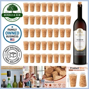 40 Stück weiche Naturkorken für Wein Bier Schnaps Flaschen konische Dichtung - Bild 1 von 9