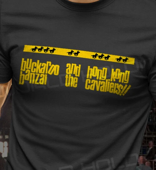 BUCKAROO BANZAI HONG KONG CAVALIERS t shirt TEAM BANZAI BBI Yoyodyne JET CAR 88