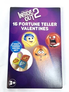 Disney Inside Out 2 16 Fortune Teller Valentines Day Cards Exchange - Picture 1 of 2